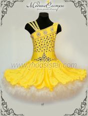 Платье "Желтое" со стразами Арт.234