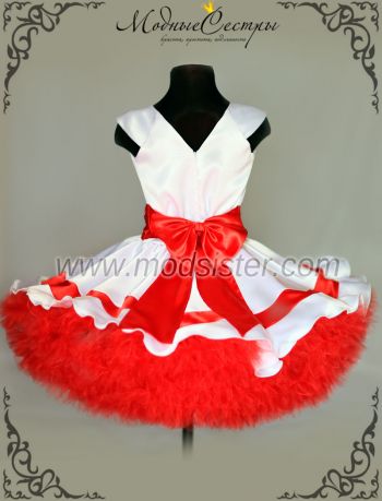Платье "Красная лента" 2в1 Арт.219