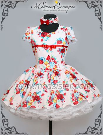 Женское платье "Цветы" Арт.145