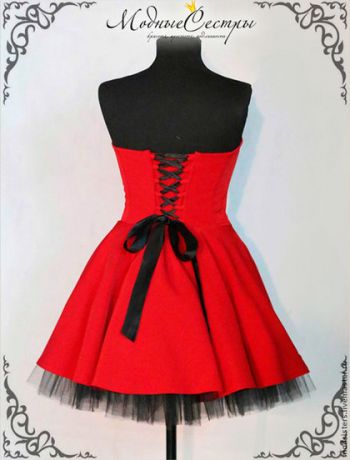 Женское платье "Ярко-красное" Арт.117