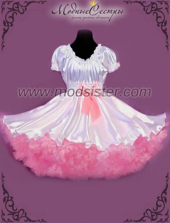 Платье "Бело-розовое" Арт.269