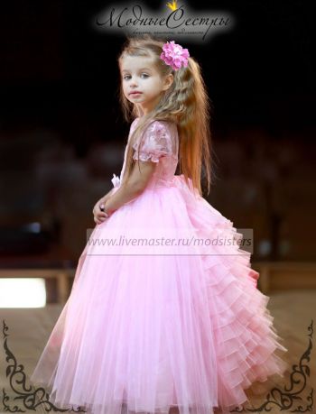 Детское платье "Бальное" розовое Арт.-103