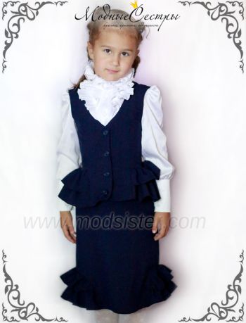 Школьная форма Арт.014 (Блузка+жакет+юбка)