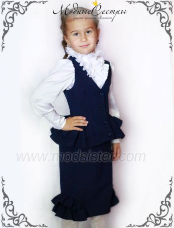 Школьная форма Арт.014 (Блузка+жакет+юбка)