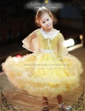 Детское платье "Королева" с накидкой (золото) Арт.-104